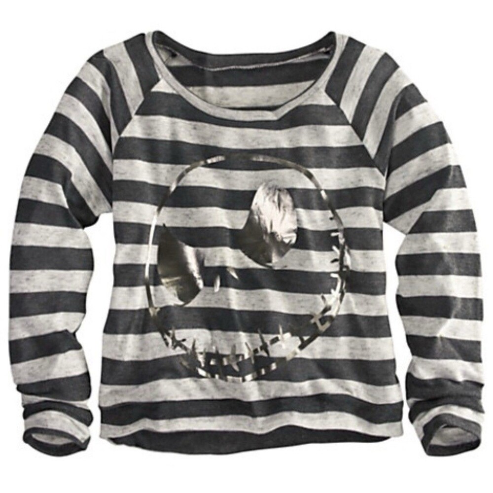 Rare Vintage Nightmare Before Christmas Striped Sweater Jack Skellington Disney